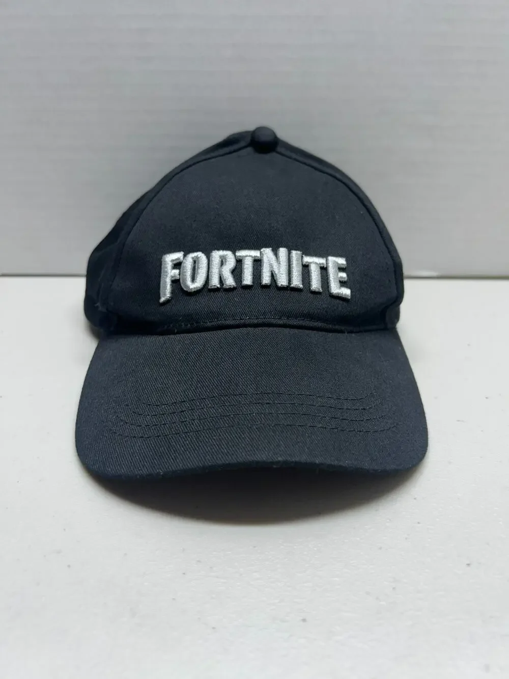 Fortnite Snapback Hat Black Adjustable Silver Logo Cap